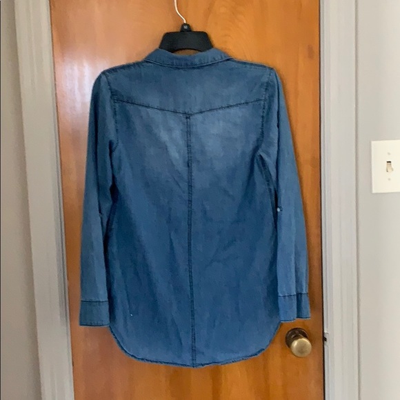 Faux denim shirt - Picture 2 of 3